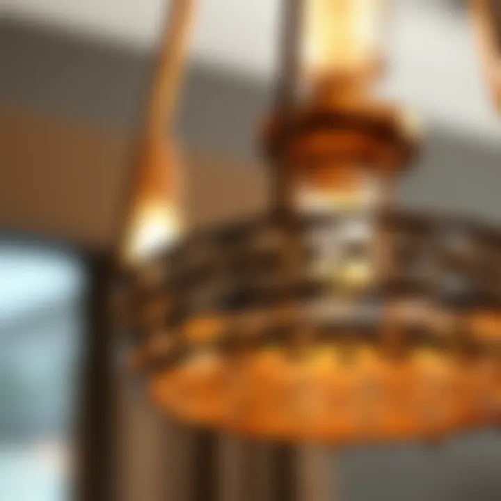 Artistic Features of Pendant Lighting Designs Close-up of a stylish pendant light fixture showcasing intricate details