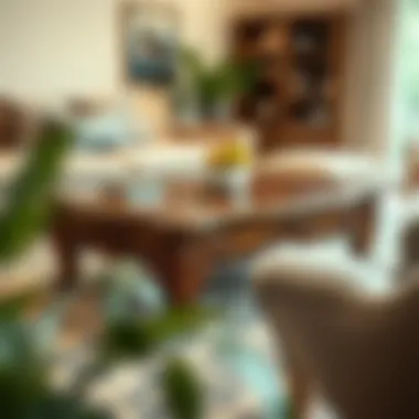 Elegant wood coffee table with intricate design details