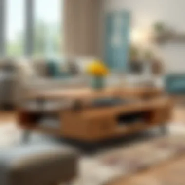 Innovative multifunctional coffee table with storage options