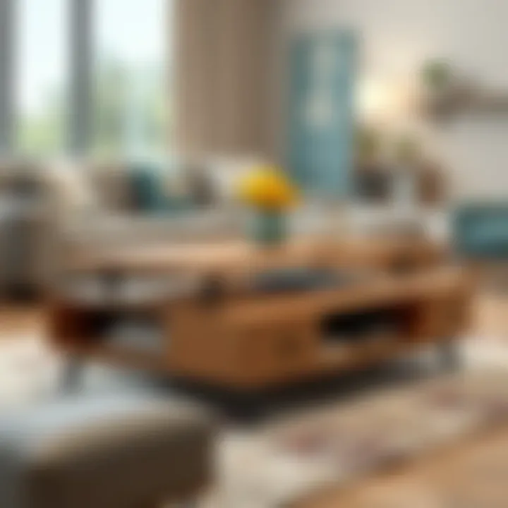 Innovative multifunctional coffee table with storage options