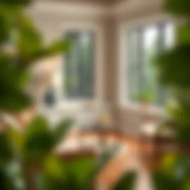 A cozy reading nook featuring a 28-inch side table integrated into the decor.