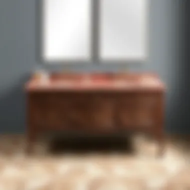 Luxurious Materials for Vanity Tops Luxurious materials used in a 31-inch vanity top