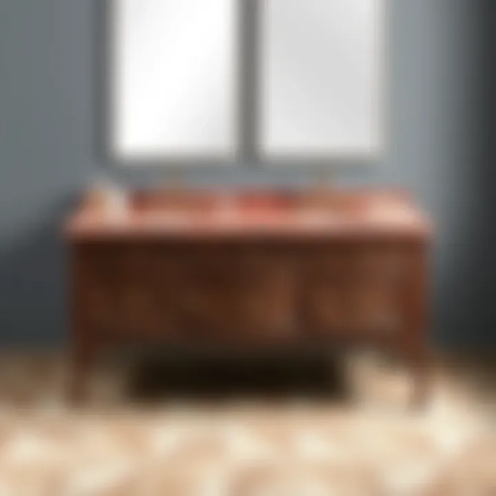 Luxurious Materials for Vanity Tops Luxurious materials used in a 31-inch vanity top