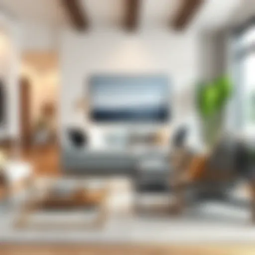 Elegant 3x5 coffee table in a modern living room setting