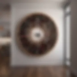 Elegant circular wine rack showcasing modern design