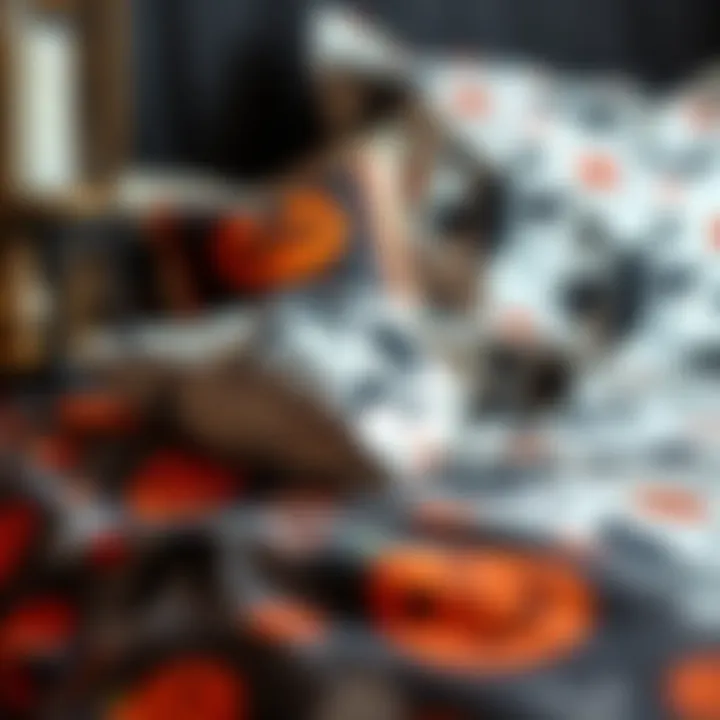 Luxurious fabric options for Halloween bedding