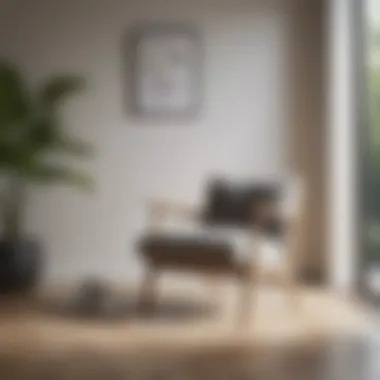 Minimalist Style with Functional Flair Stylish small accent chair complementing a minimalist interior