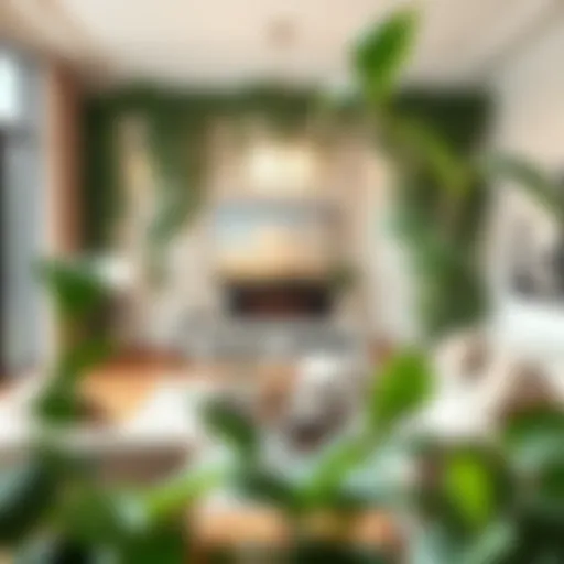 Imitation Ivy Vines Enhancing Modern Interiors Elegant arrangement of imitation ivy vines in a modern living space