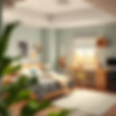 Functional layout of a modern teenage room