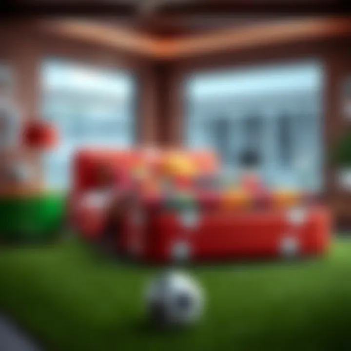 Stylish football bed design showcasing vibrant colors and patterns