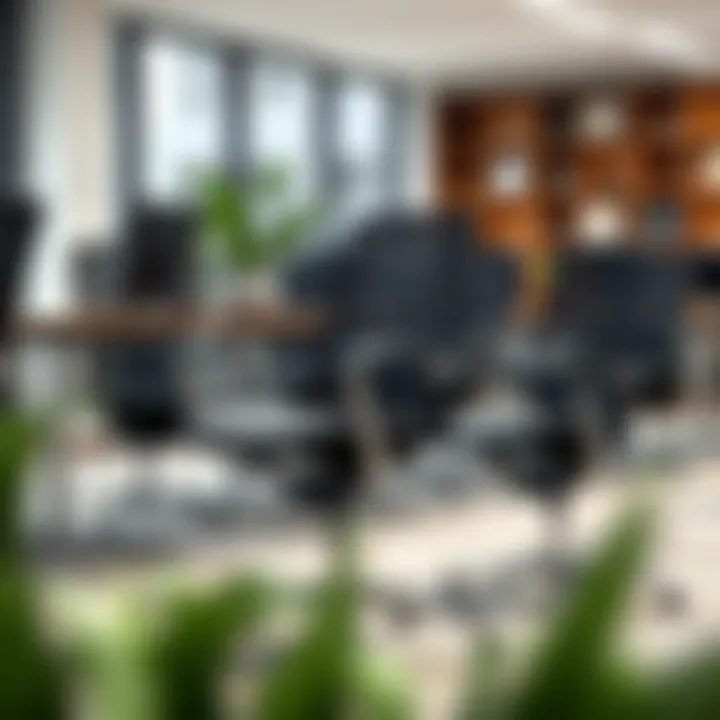 Stylish Office Mesh Chair Collection Variety of mesh chairs in a stylish office setting