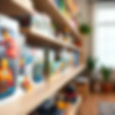 An organized shelf displaying various Lego sets in storage boxes