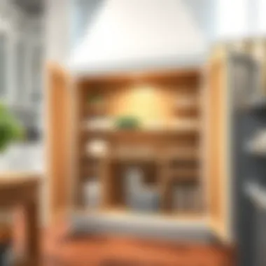 Interior view highlighting the storage capabilities of a 30 x 30 base cabinet.