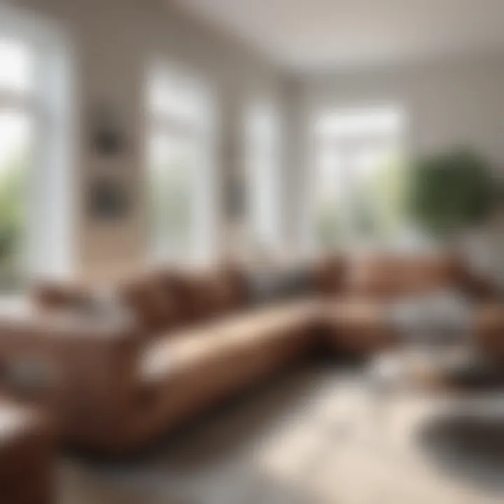 Stylish convertible sectional couch in a modern living room