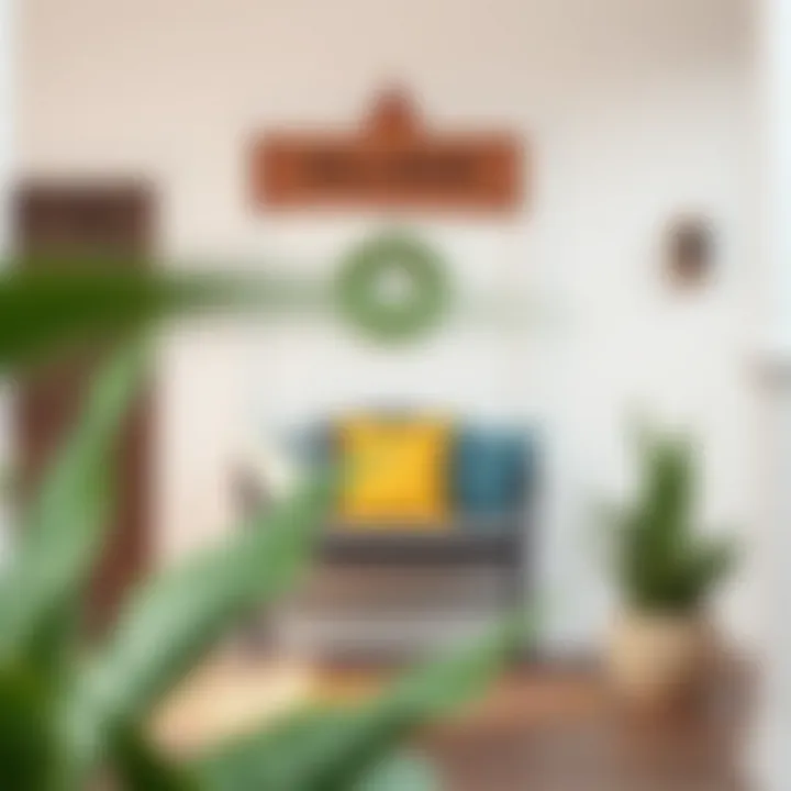 Decorative Small Doorway Bench Decorative small doorway bench with cushions and plants