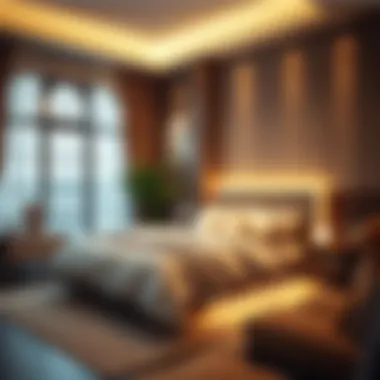 Cozy Bedroom Ambiance Cozy bedroom ambiance created with flexible smart light strips