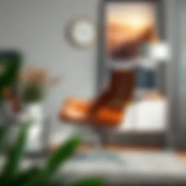 Eames chair styled alongside contemporary decor elements