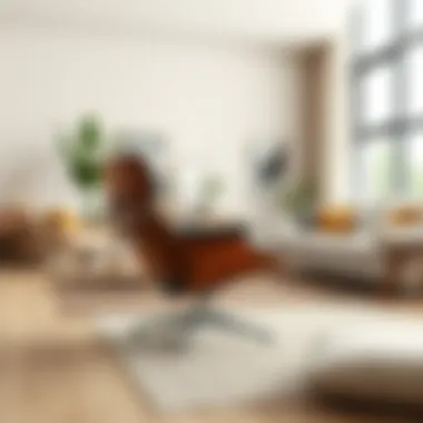 Elegant Eames chair in a modern living room setting