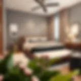 Elegant trundle bed in a modern bedroom setting