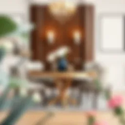 Elegant five-piece dining room table set