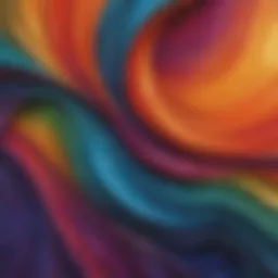 A captivating abstract wall art piece in vibrant colors