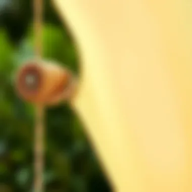 Close-up view of rollup shade fabric