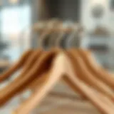 Elegant arrangement of metal coat hangers showcasing their sleek design.