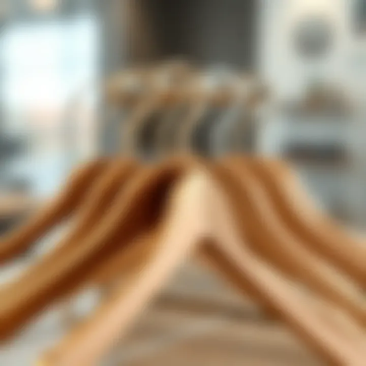 Sleek Design of Metal Coat Hangers Elegant arrangement of metal coat hangers showcasing their sleek design.