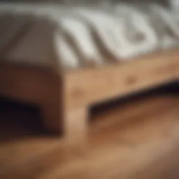 Elegant wooden foundation for queen bed