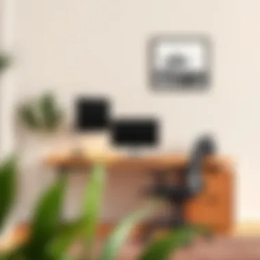 Ergonomic desk setup with a 34-inch tall desk