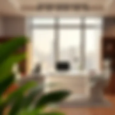 Aesthetic appeal of a 34-inch tall desk in an office