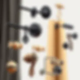 Different types of blackout curtain hardware displayed elegantly