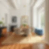 Elegant dining room showcasing an area rug