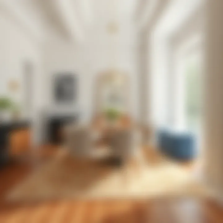 Elegant dining room showcasing an area rug