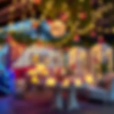 A magical backdrop of fairy lights creating a whimsical atmosphere