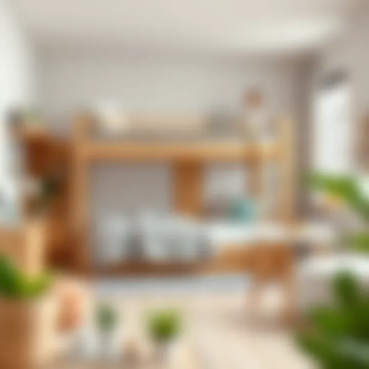 Elegant bunk beds in a children's room, illustrating creative solutions for shared spaces.