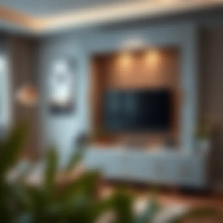 Artistic Furniture for TV Concealment Artistic furniture design that blends with home decor while hiding a TV