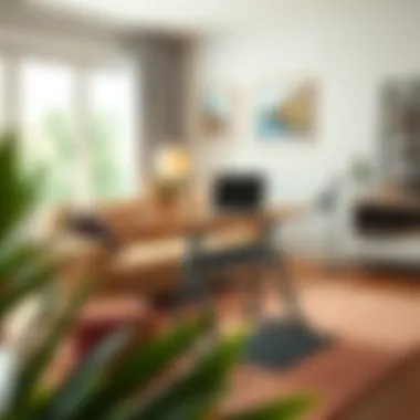 Versatile laptop desk on wheels in a cozy living room