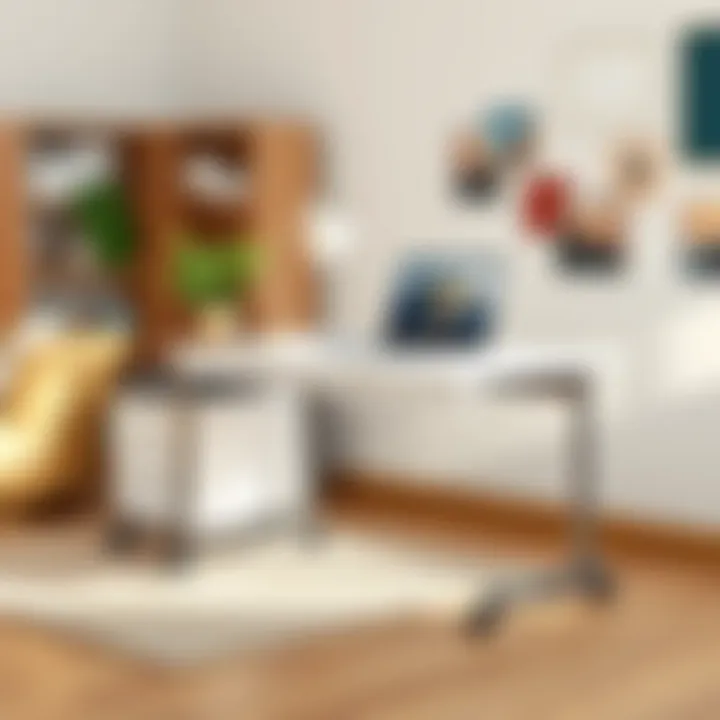 Stylish materials used in laptop desks with wheels