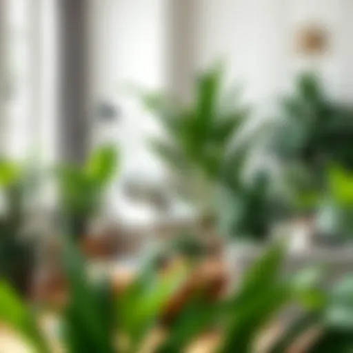 Lush indoor plant arrangement enhancing a living space