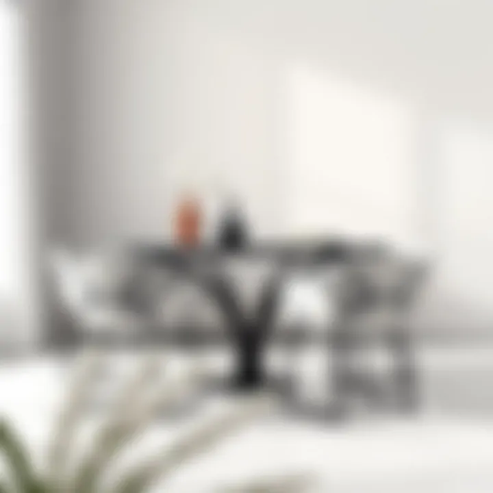 Stylish marble chairs paired with a contemporary table in a minimalist setting