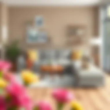 Layout arrangement of a modular sectional for small spaces