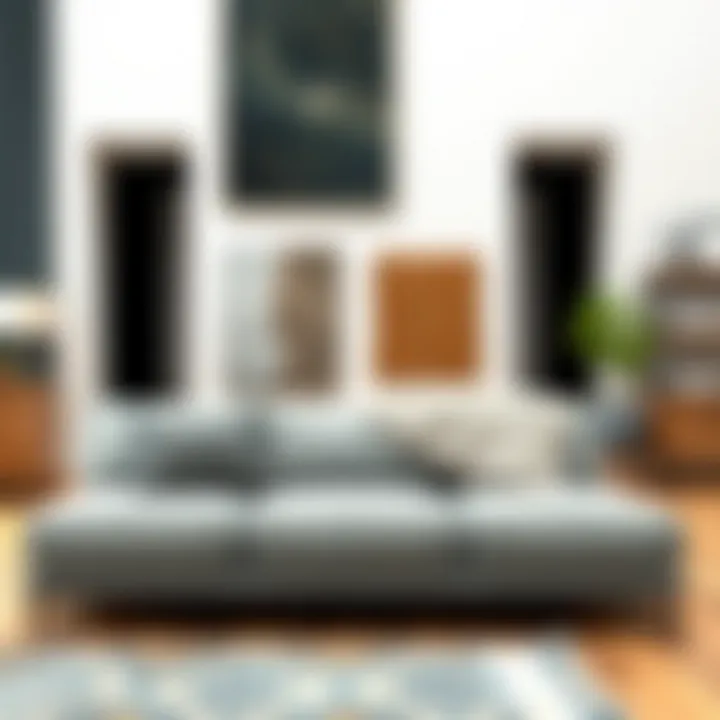 Selection of materials for modular sectionals