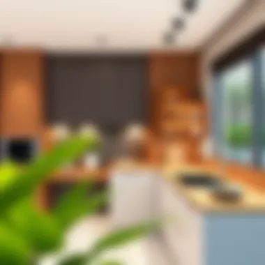 Innovative storage solutions integrated in a modern kitchen setting