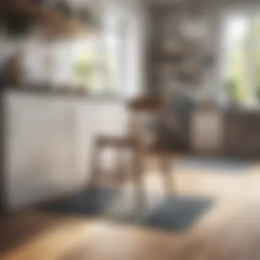 Stylish kitchen with modern chair pads