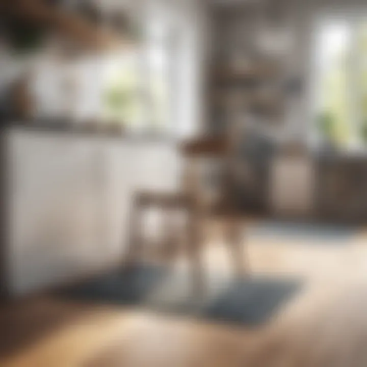 Stylish kitchen with modern chair pads