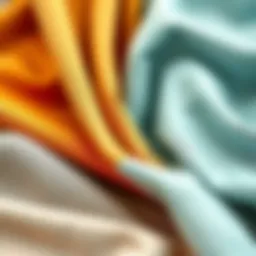 Luxurious fabric swatches showcasing a variety of textures and colors for drapes