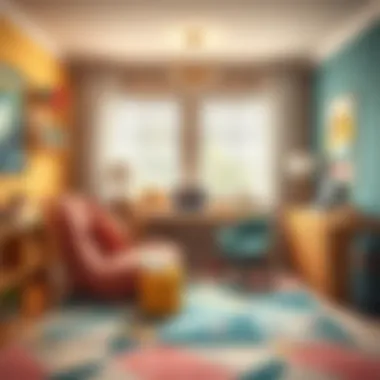 A beautifully designed nursery-office combo showcasing a cohesive color scheme that promotes both productivity and relaxation