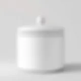 Elegant opaque container with a lid showcasing its sleek design