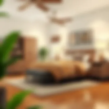 Functional bedroom with multi-purpose furniture design